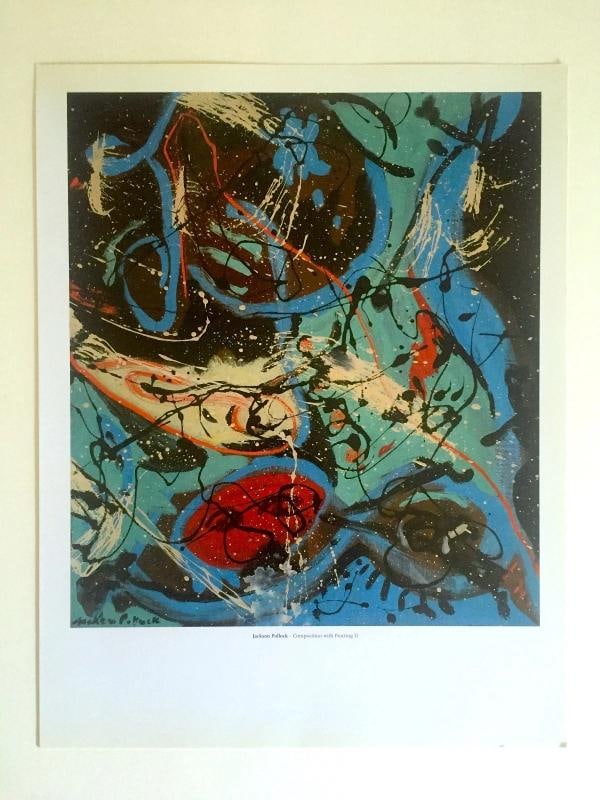 JACKSON POLLOCK ABSTRACT EXP LITHOGRAPH PRINT COMPOSITION WITH POURING II 1943 - 9