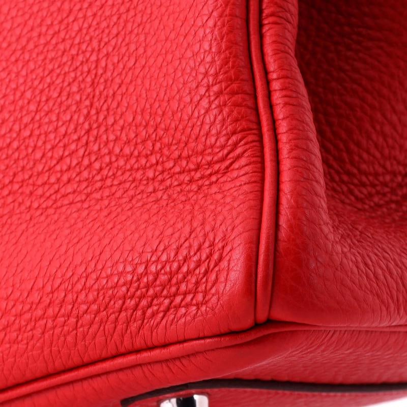 Hermes Birkin Handbag Red Togo with Palladium Hardware 35 - 8