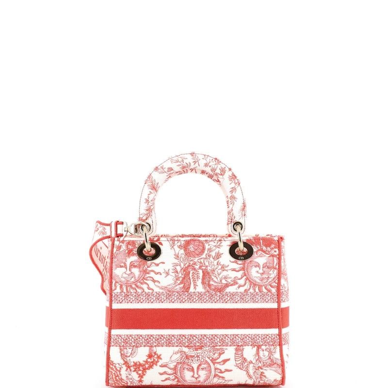 Christian Dior Lady D-Lite Bag Embroidered Canvas Medium - 3