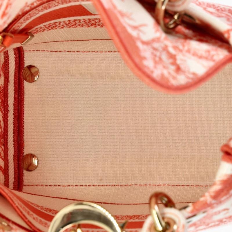 Christian Dior Lady D-Lite Bag Embroidered Canvas Medium - 5