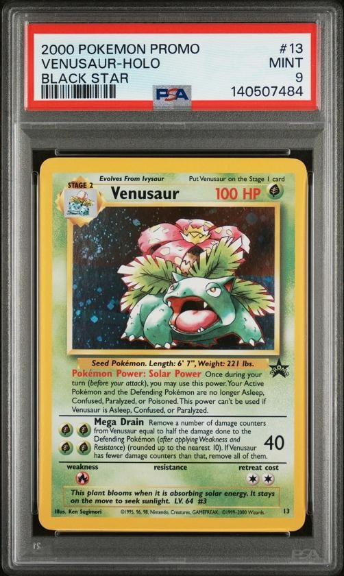 2000 POKEMON PROMO BLACK STAR #13 VENUSAUR-HOLO PSA 9 (1 of 2)