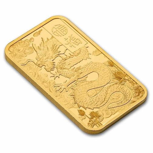 2025 1 oz Gold Bar Ã¢â‚¬â€œ PAMP Good Luck Yellow Dragon ( - 5