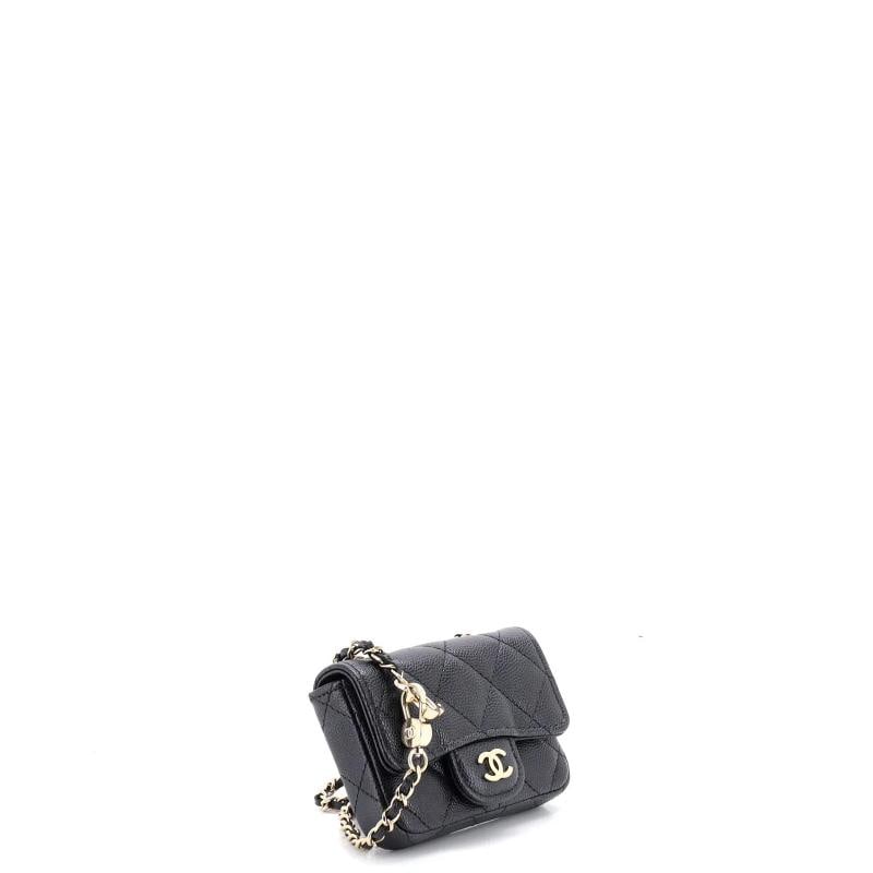 Chanel Classic Flap Chain Belt Bag Quilted Caviar Mini - 2