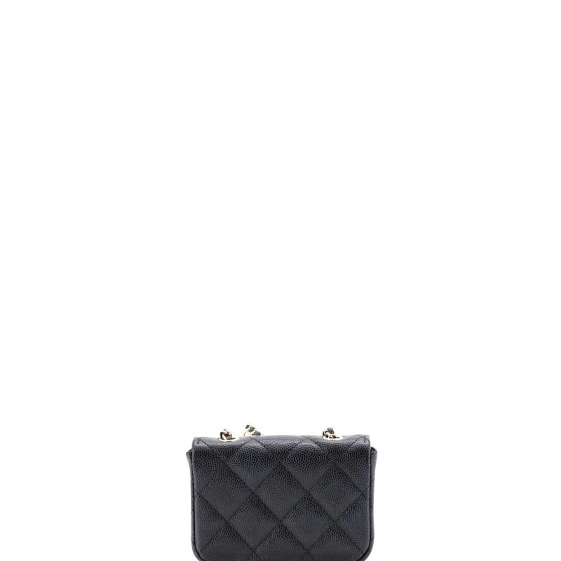 Chanel Classic Flap Chain Belt Bag Quilted Caviar Mini - 3