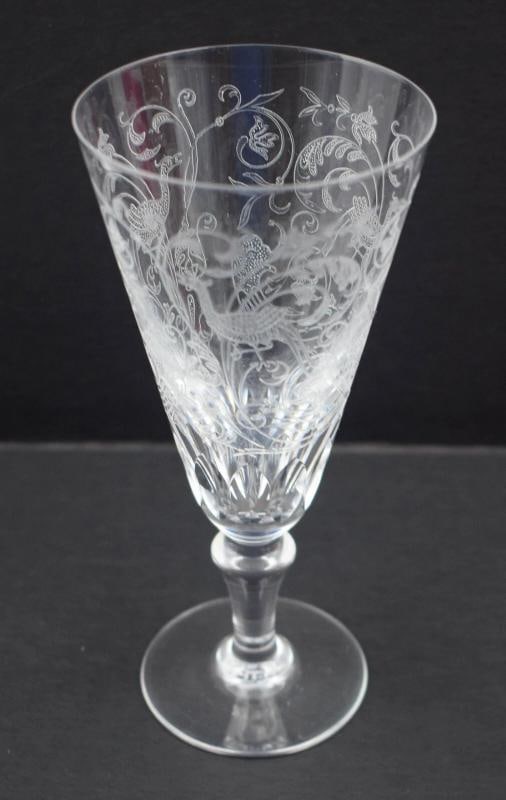 Rare Baccarat "Parme" Pattern Champagne Flute - Birds & Flowers - 2