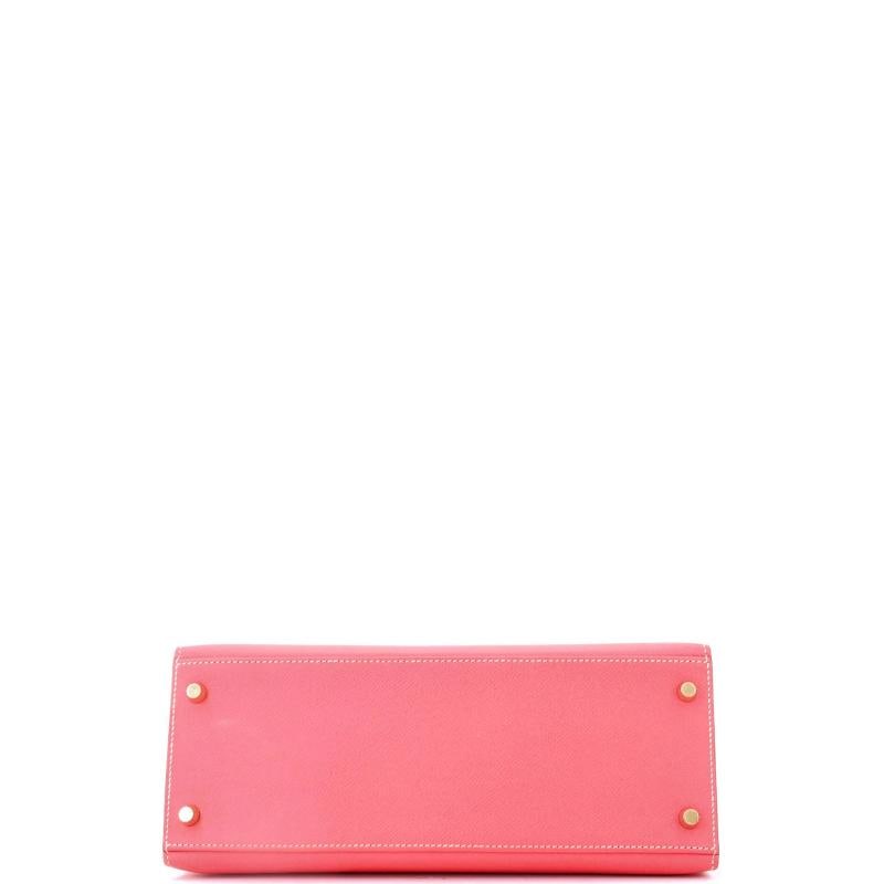 Hermes Kelly Handbag Bicolor Epsom with Brushed Gold Hardware 28 - 4