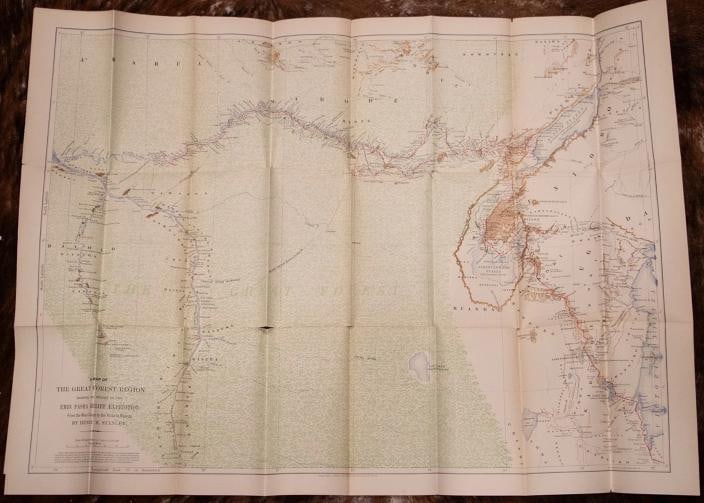 1891 In Darkest Africa Henry Stanley Fine Binding Illustrated Large Folding Maps - 13