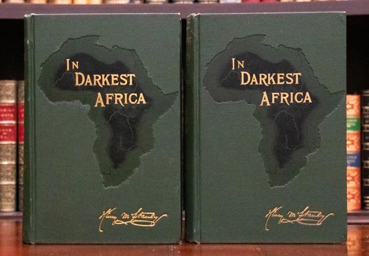 1891 In Darkest Africa Henry Stanley Fine Binding Illustrated Large Folding Maps: Binding: Hardcover,Place of Publication: New York,Language: English,Special Attributes: Illustrated, Great Condition, Rare, Fine Bindings, Second Edition, 135 Years Old,Author: Henry M.