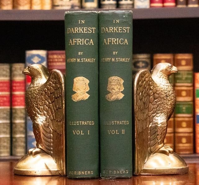 1891 In Darkest Africa Henry Stanley Fine Binding Illustrated Large Folding Maps - 3
