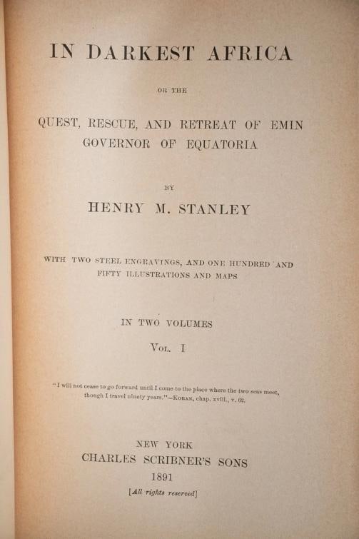 1891 In Darkest Africa Henry Stanley Fine Binding Illustrated Large Folding Maps - 9