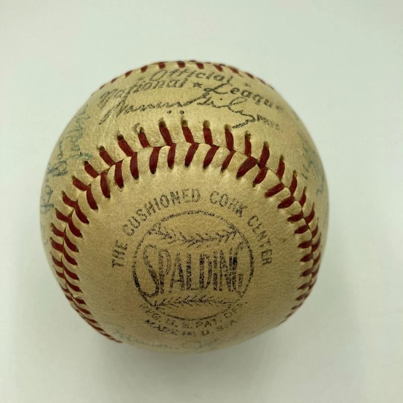 Jackie Robinson Roy Campanella 1956 Brooklyn Dodgers Team Signed Baseball JSA - 10