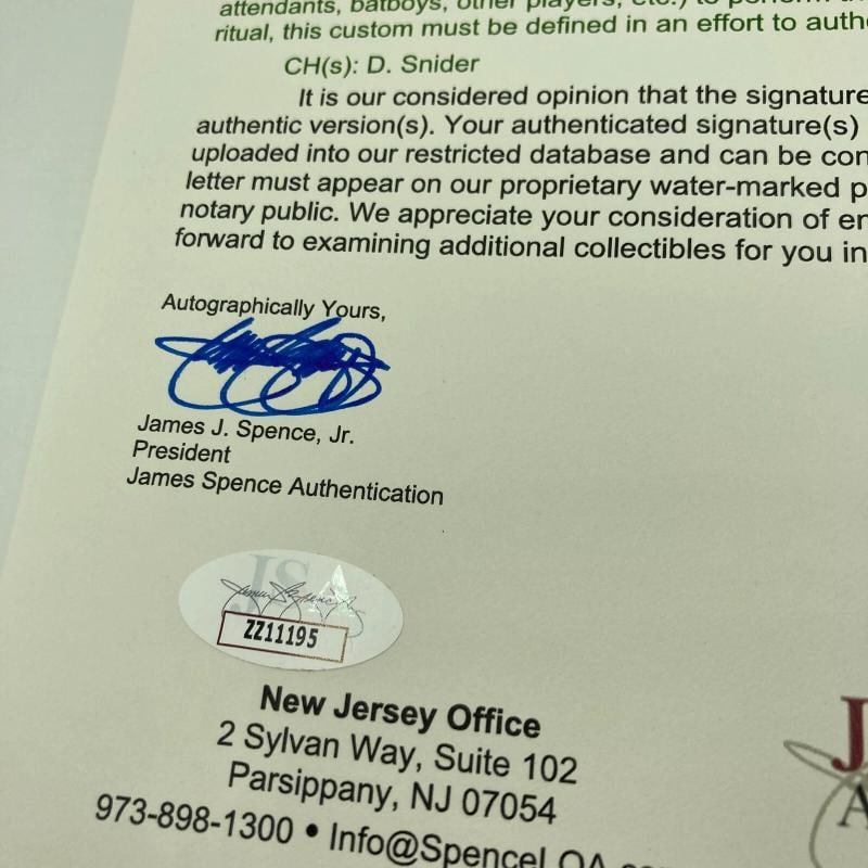 Jackie Robinson Roy Campanella 1956 Brooklyn Dodgers Team Signed Baseball JSA - 13