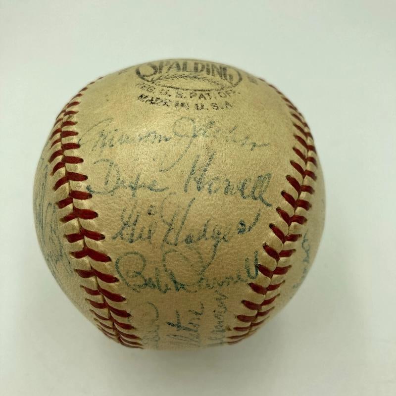 Jackie Robinson Roy Campanella 1956 Brooklyn Dodgers Team Signed Baseball JSA - 7