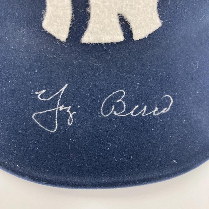 Yogi Berra Signed 1960's Vintage Style New York Yankees Baseball Helmet JSA COA - 3