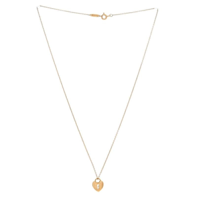 Tiffany & Co. Heart Lock Pendant Necklace 18K Rose Gold - 2