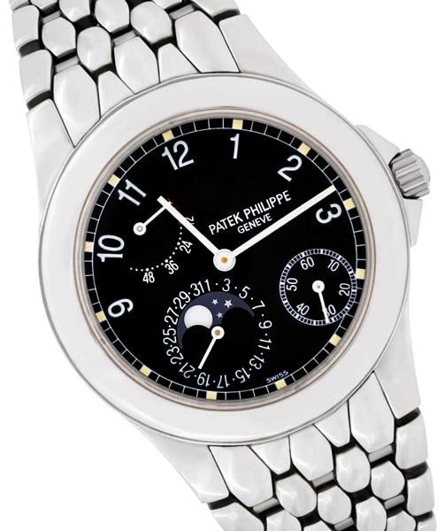 Patek Philippe Neptune 5085 Moonphase Power Reserve: Watch Gender: Mens Description: 100% Authentic without sign of wear Manufacturer: Patek Philippe Model : Neptune Reference : 5085/1A-001 Case: Stainless Steel 36mm Caseback: Transparent Movement: