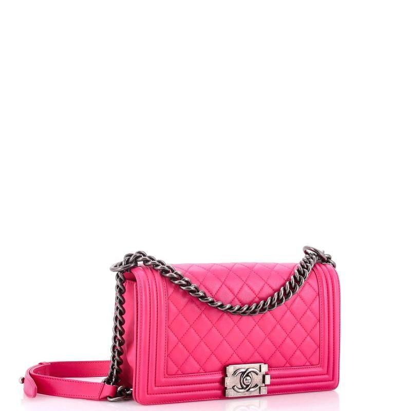 Chanel Boy Flap Bag Quilted Calfskin Old Medium - 2