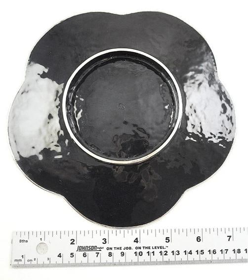 Beautiful Inaba Japanese Meiji Cloisonne Lobed Dish - 3