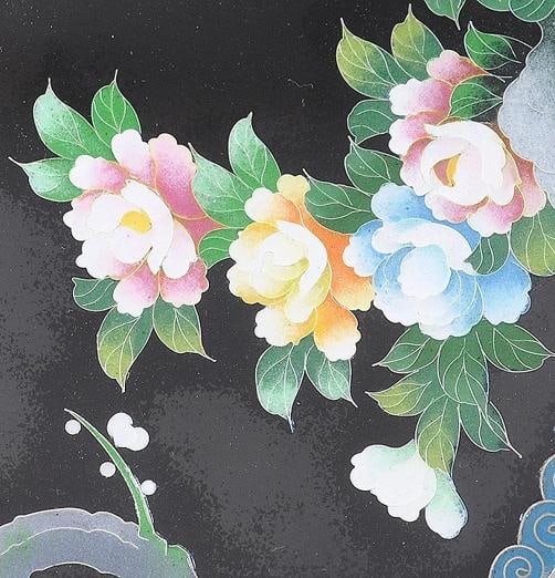 Beautiful Inaba Japanese Meiji Cloisonne Lobed Dish - 4