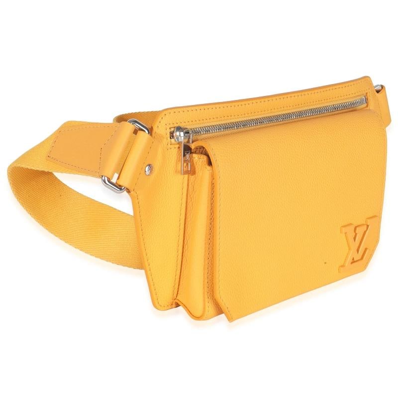 Louis Vuitton Safran Yellow Grained Calfskin Aerogram Takeoff Slingbag - 5