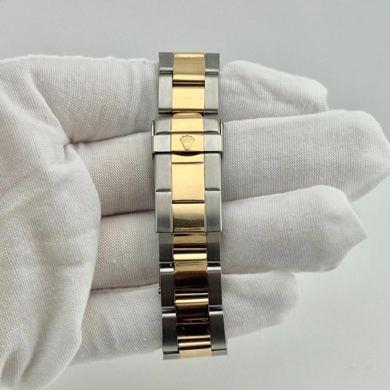 Rolex Yacht-Master Midsize 168623 35mm Silver Dial 18K Gold Steel Box Paper - 5