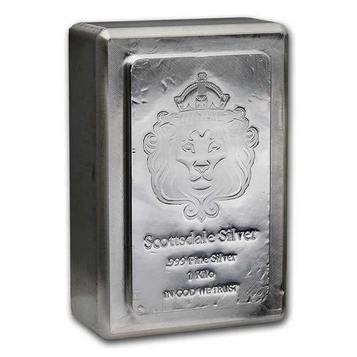 1 kilo Silver Bar - Scottsdale Mint StackerÃ‚Â®