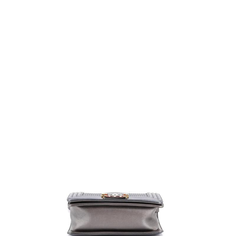 Chanel Boy Flap Bag Cube Embossed Lambskin Small - 4