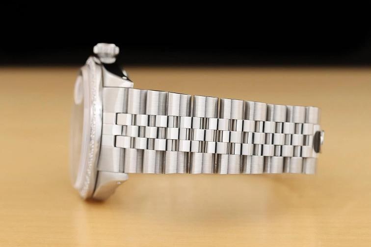 ROLEX DATEJUST 1601 18K GOLD STEEL BLACK DIAL DIAMOND WATCH w/ JUBILEE BRACELET - 5