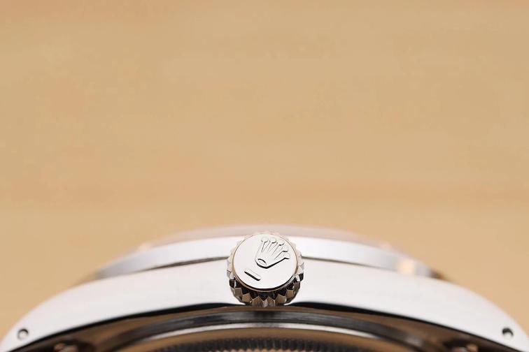 ROLEX DATEJUST 1601 18K GOLD STEEL BLACK DIAL DIAMOND WATCH w/ JUBILEE BRACELET - 8