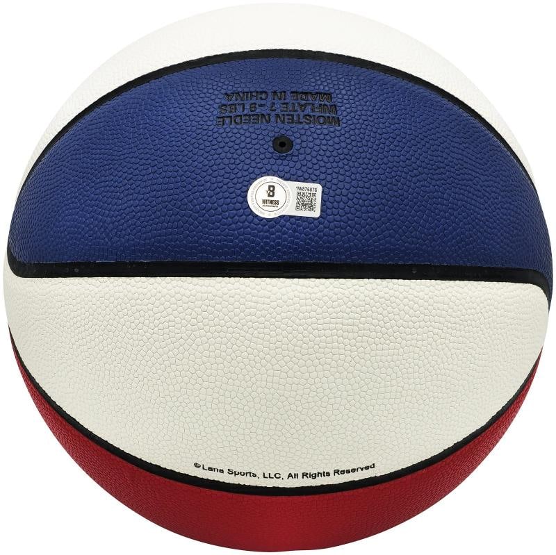 Julius Dr. J Erving Auto ABA Logo Red White Basketball Nets 3x ABA MVP Beckett - 3