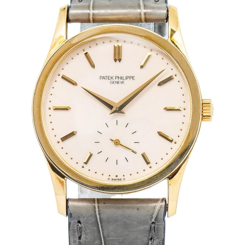 Patek Philippe Calatrava 3796SJ RARE 18k YG Silver Dial Manual Watch Unisex 31mm - 2