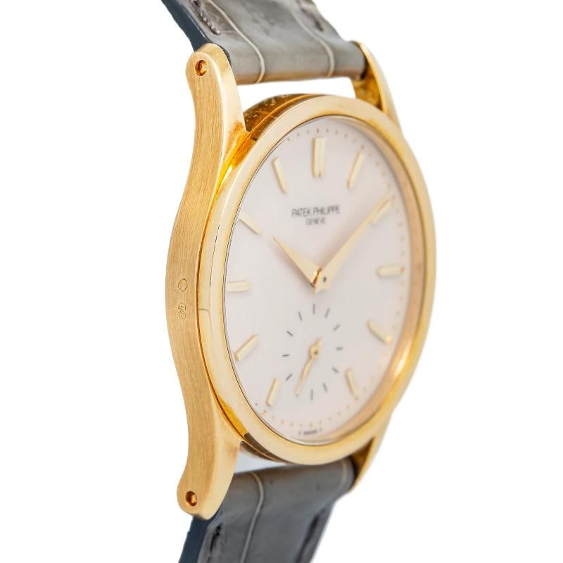 Patek Philippe Calatrava 3796SJ RARE 18k YG Silver Dial Manual Watch Unisex 31mm - 4