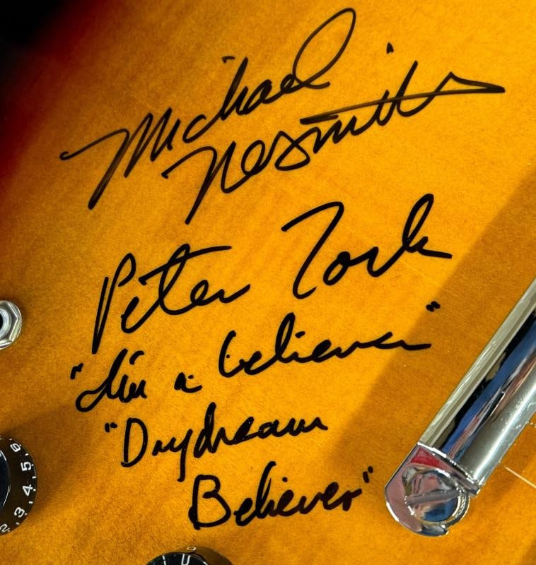 THE MONKEES Signed Autograph Electric Guitar JSA LOA Nesmith Dolenz Jones Tork - 3