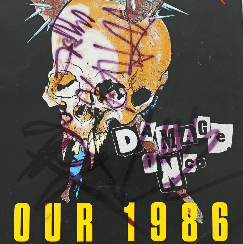 Metallica (4) Hetfield, Burton, Hammett & Ulrich Signed 1986 Tour Program BAS - 2