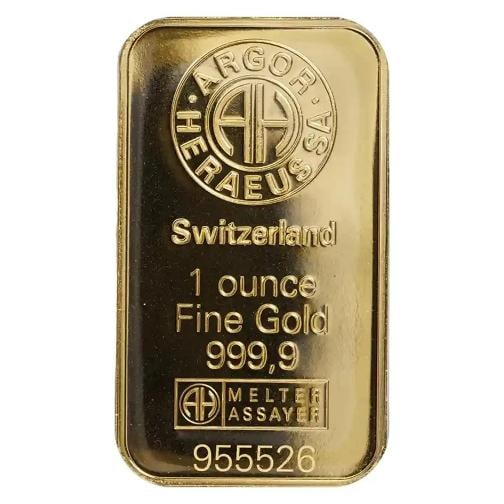 1 oz Gold Argor-Heraeus Bar with Assay Card - 3