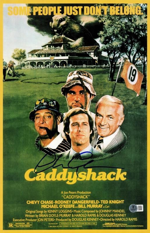 Chevy Chase Autographed Signed Framed Caddyshack 11x17 Movie Poster Beckett - 2