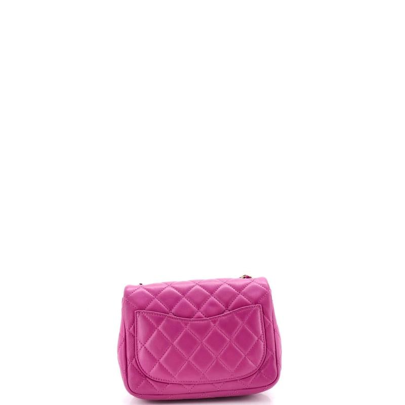 Chanel Pearl Crush Square Flap Bag Quilted Lambskin Mini - 3