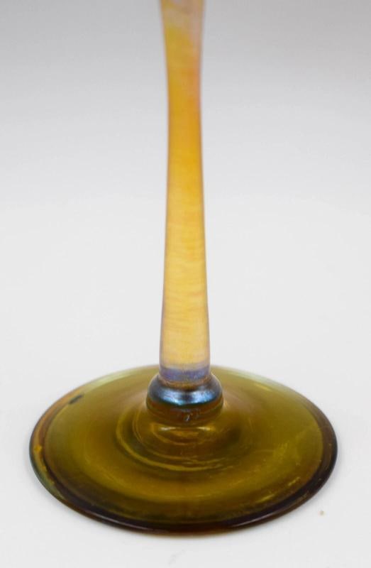 Louis Comfort Tiffany LCT, Gold Favrille Port Glass - Signed - 3