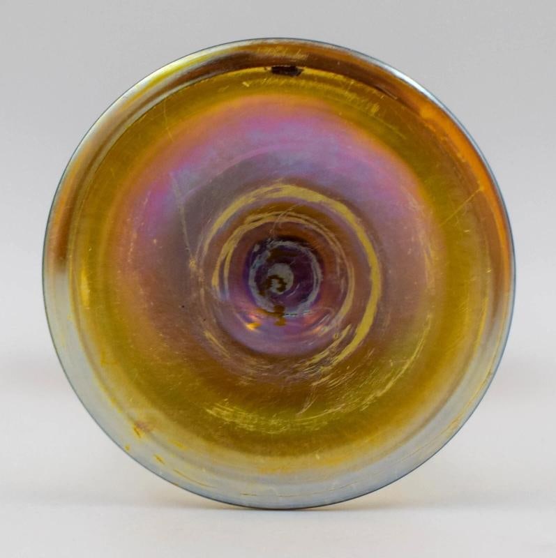 Louis Comfort Tiffany LCT, Gold Favrille Port Glass - Signed - 5