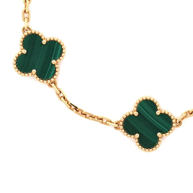 Van Cleef & Arpels Vintage Alhambra 5 Motifs Bracelet 18K Yellow Gold - 3