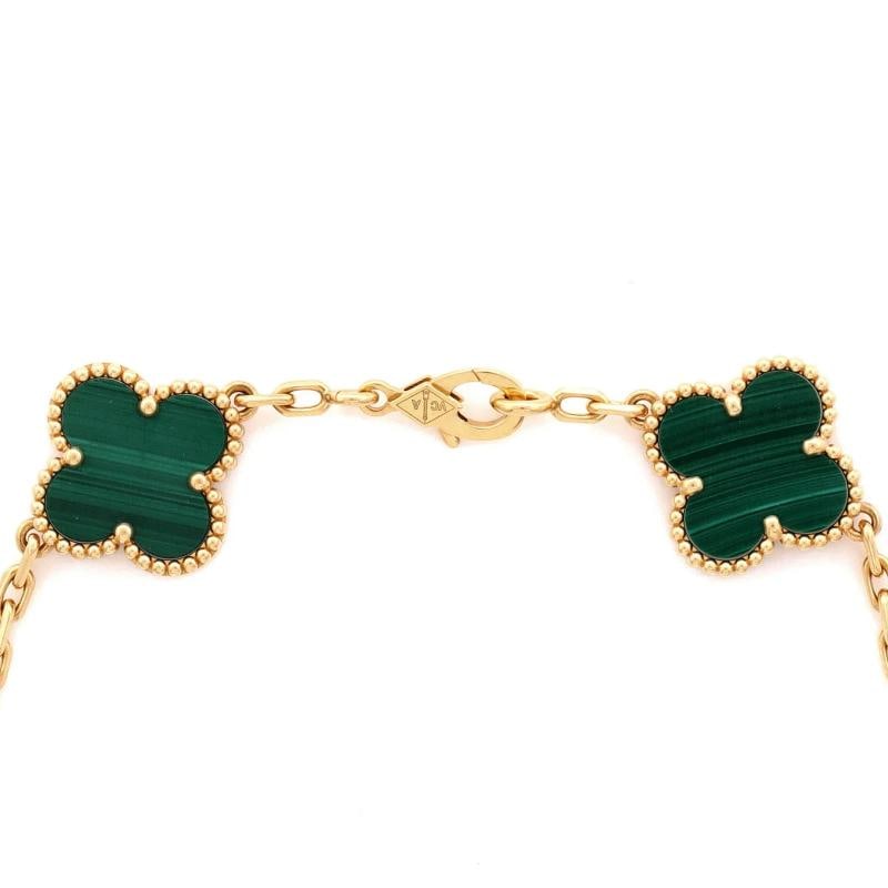 Van Cleef & Arpels Vintage Alhambra 5 Motifs Bracelet 18K Yellow Gold - 4