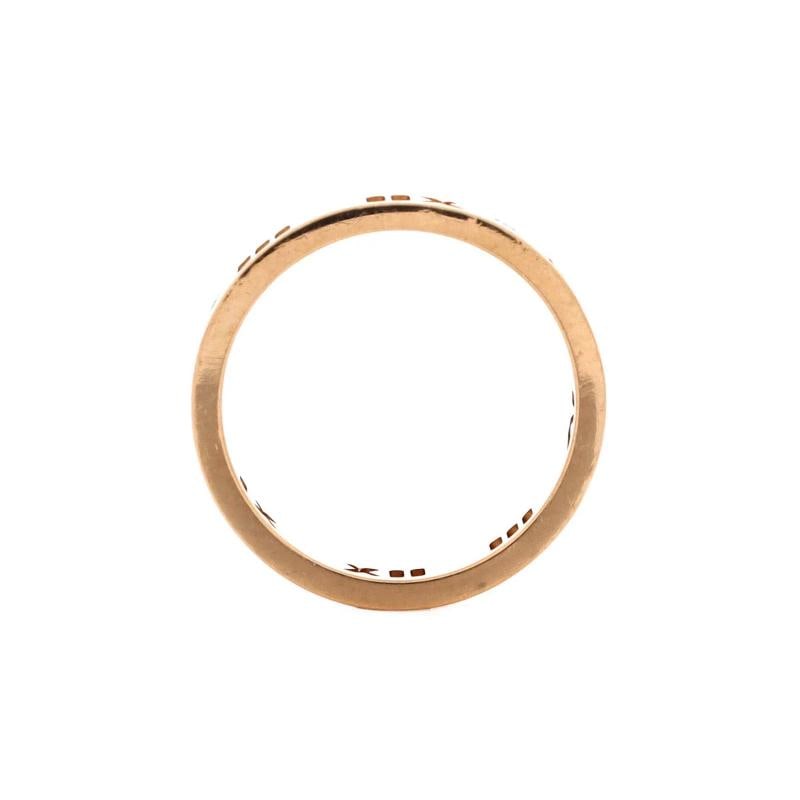 Tiffany & Co. Atlas Pierced Ring 18K Rose Gold and Diamonds 3.5mm - 2