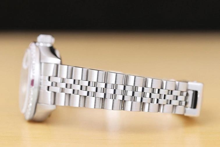 ROLEX LADIES DATEJUST 79174 MOTHER OF PEARL 18K GOLD STEEL DIAMOND RUBY WATCH - 5