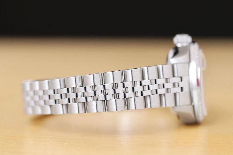 ROLEX LADIES DATEJUST 79174 MOTHER OF PEARL 18K GOLD STEEL DIAMOND RUBY WATCH - 7