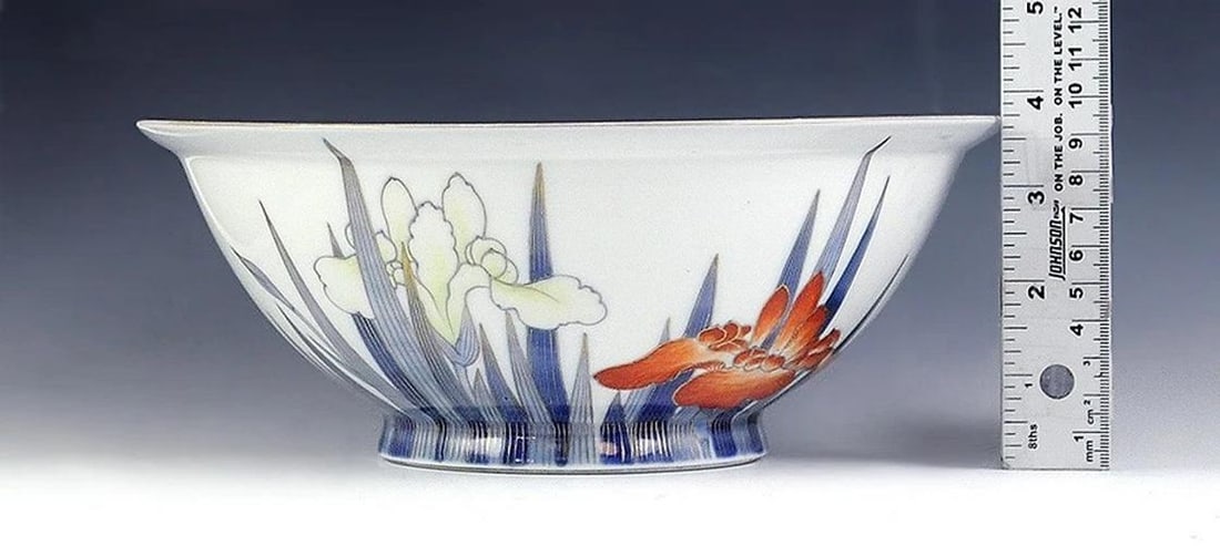 VTG Japanese Studio Pottery Large Bowl Ship Design c1920s-1930s - 4