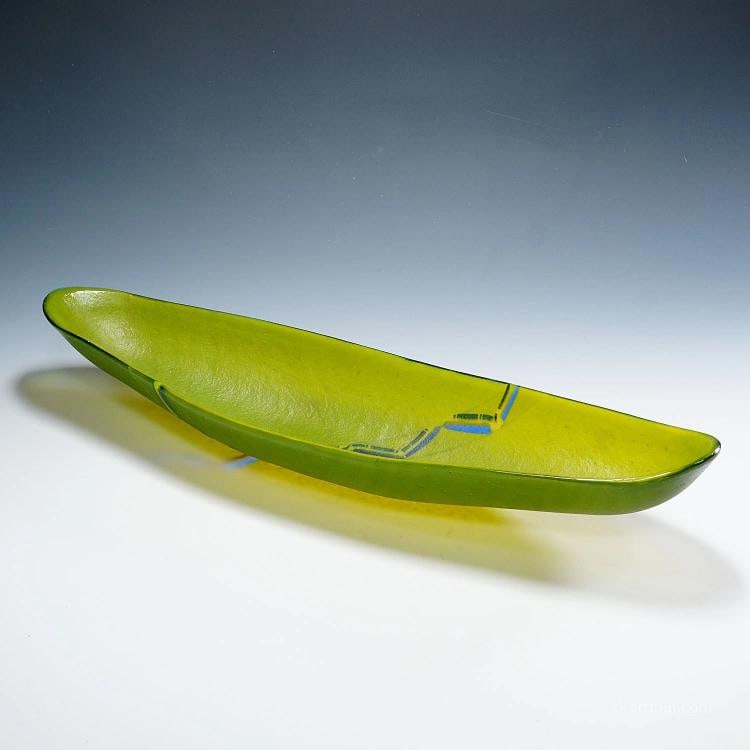 Large Art Glass Centerpiece by Studio Glass Artist Horst Stauber 1994 - 4