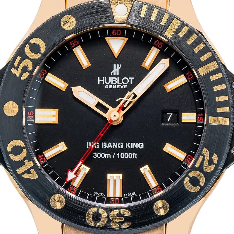 Hublot Big Bang King 322.PM.100.RX Auto 18k Rose Gold Black Dial Men Watch 48mm - 2