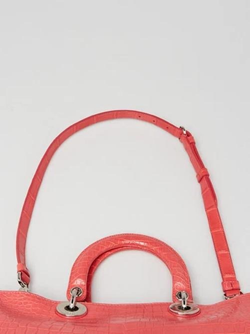 Christian Dior Pink Alligator Large Diorissimo Tote Bag - 10