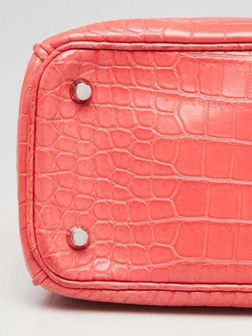 Christian Dior Pink Alligator Large Diorissimo Tote Bag - 5