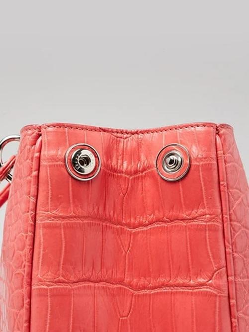 Christian Dior Pink Alligator Large Diorissimo Tote Bag - 9